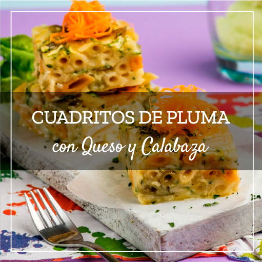 Cuadritos de Pluma con Queso y Calabaza