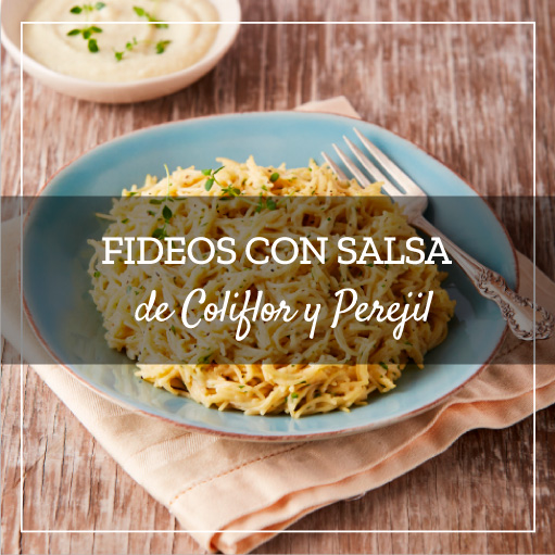 Fideos con Salsa de Coliflor y Perejil