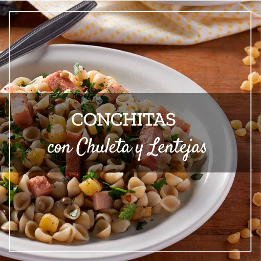 Conchitas con Chuleta y Lentejas