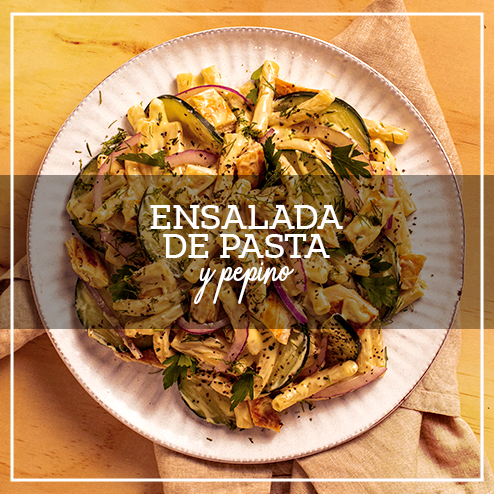 Ensalada de pasta y pepino