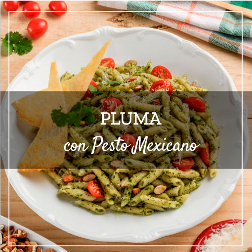 Pluma con Pesto Mexicano